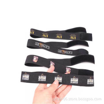 Custom Logo Wig Elastic Band Black Color For Making Wig And Lace Frontal Closure Long With Heavy Stretch For Waistband